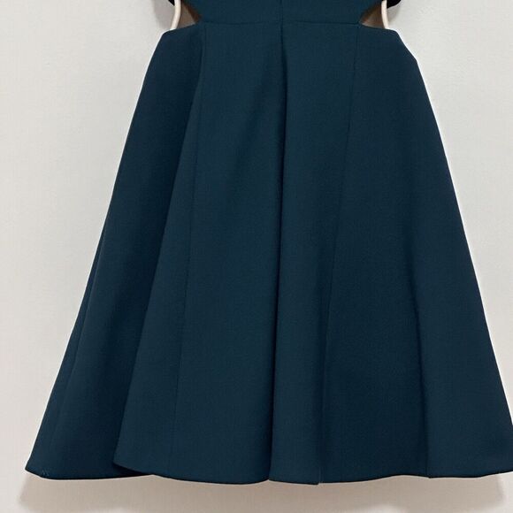 Elizabeth and James Womens Dress 2 Teal‎ Blue Emorie Cutout Halter Mini Cocktail - Picture 7 of 16